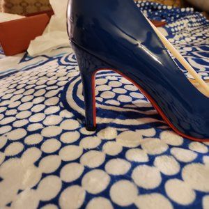 Royal Blue Red bottom shoes - NIB